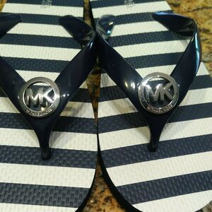 Michael Kors EVA Sole Sandals Signature/PVC/Blue/White(RX17D) 8M 38.5 EU